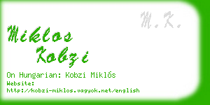 miklos kobzi business card