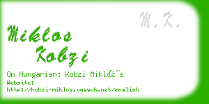 miklos kobzi business card